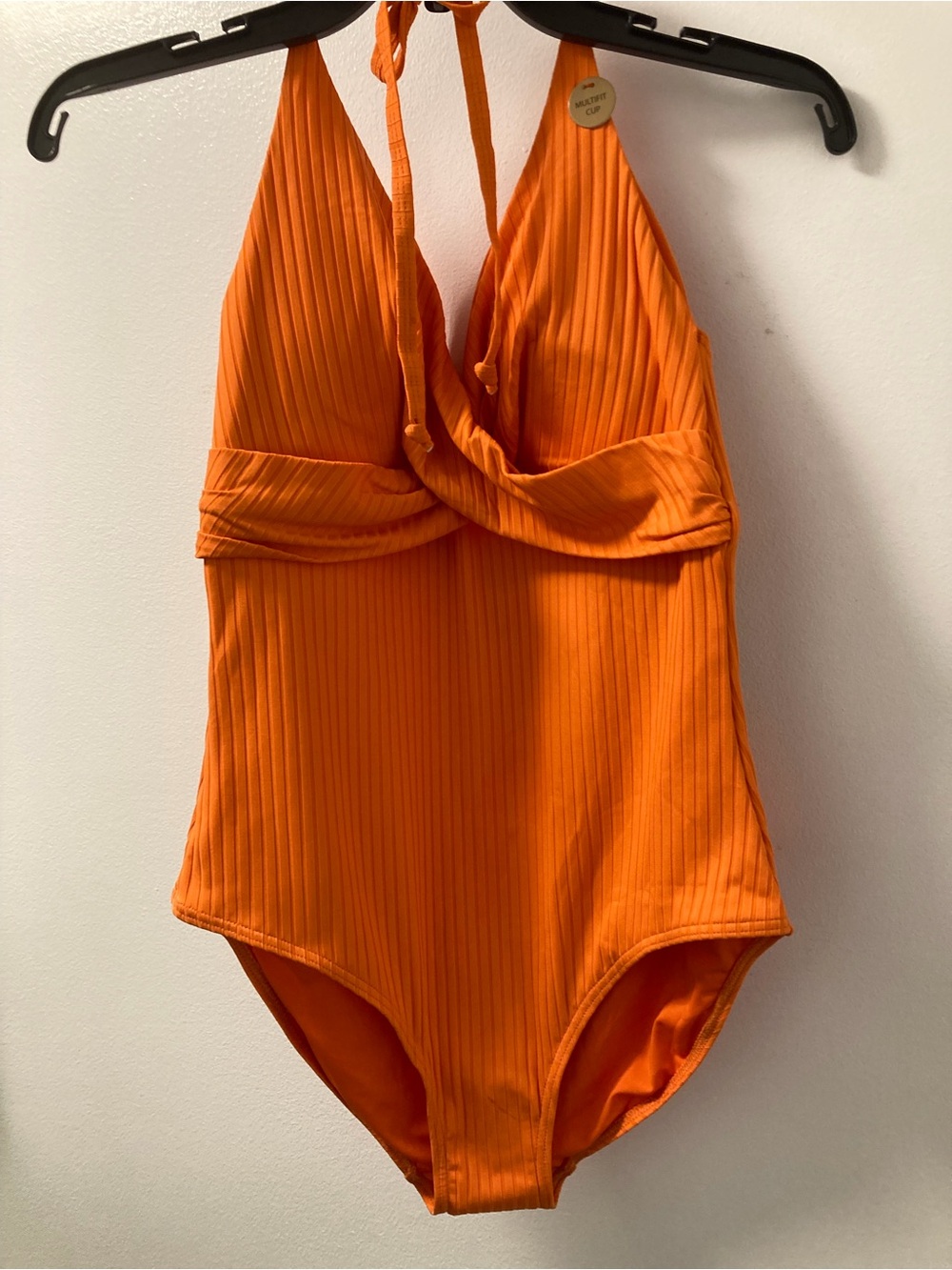 NWT Nip Tuck Swim Ceres Rib Brigitte Orange One Piece Swimsuit US 10 CAN 12